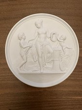 Vintage Bing And Grondhal Bisque Porcelain Plaque “Childhood And Spring”