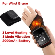 Cordless Hand Wrist Massager w/3 Heat Levels and 3 Vibration Modes Auto Shut Off