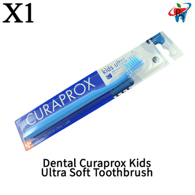 x1 Dental Curaprox Kids Ultra Soft Toothbrush Gentle Daily Plaque Care Brush