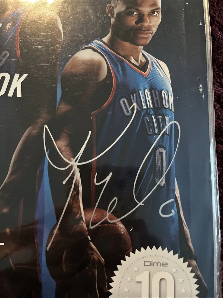 Kevin Durant And Russell Westbrook Signed Dime Magazine May/June 2011 JSA - Image 4 of 4