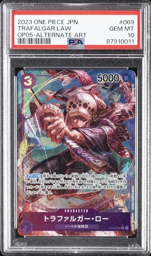 2023 ONE PIECE JAPANESE OP05-AWAKENING OF THE NEW ERA #069 TRAFALGAR LAW PSA 10