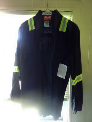 Westex  FLAME Resistant Fabric Work Shirt CAT2 UltraSoft Navy 1XL