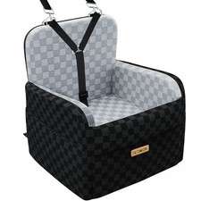 PETICON Waterproof Dog Car Seat for Small Medium Dogs, 6in Memory Foam Black 