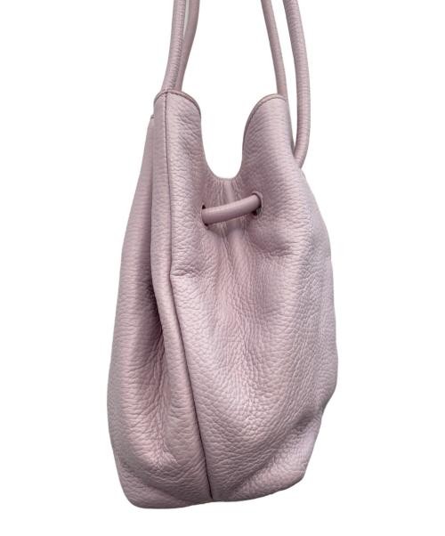 JIL SANDER                    Drawstring leather tote bag pink — image 3