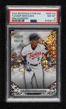 2023 Bowman Sterling Prospects Mini-Diamond Refractor Yasser Mercedes PSA 8 n0c