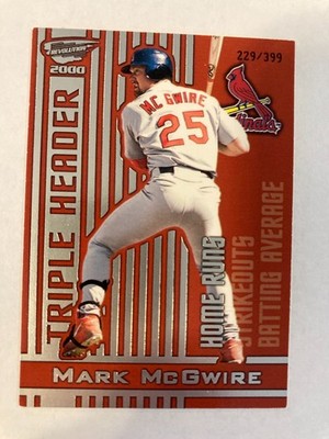 2000 Pacific Revolution Triple Header Silver Mark McGwire #16 Cardinals #229/399