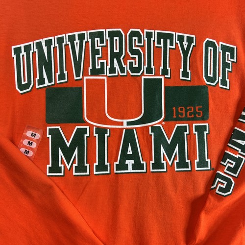 Miami Hurricanes Shirt Erwachsene Medium Orange Langarm Champion - Bild 3 von 8