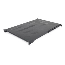 StarTech.com 1U 4-Post Server Rack Shelf, Vented, Adjustable 28-34.4in, Black