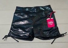 GIRLS JUSTICE DANCE AND GYMNASTICS ALL OVER FOIL CINCH SHORTS SIZE XL 16/18