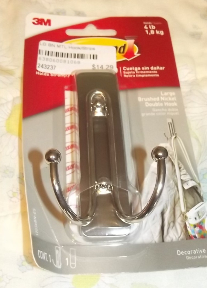 Metal Large Double Hook 4 Lb 1 Pack Z