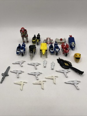 Mighty Morphin Power Rangers Mini Figures Ring Guns Vintage Lot Of 24