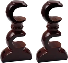 Wooden Curtain Rod Brackets,Window Curtain Hooks for Curtain Rod,1.14"/29mm Diam