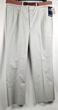 Vintage Farah Men  s Pleated Lt. Gray Pants w/ brown belt 38x30 New with Tags