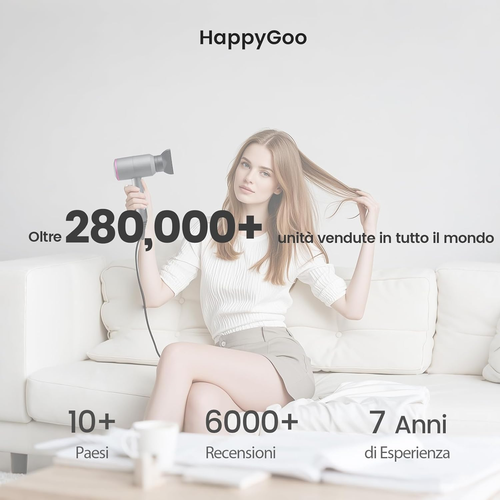 Asciugacapelli Ionico Phon Capelli Professionale Phone Capell Con Motore AC, 3 T - Foto 8 di 12