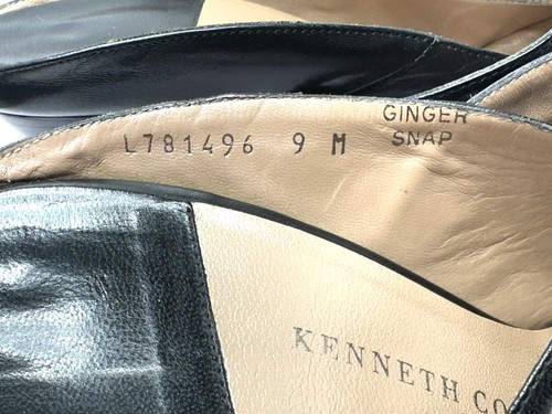 Vintage Mary Jane Heels Black Leather Studded Strap Pumps Kenneth Cole Size 9 US, Size 9, $32 - Photo 14