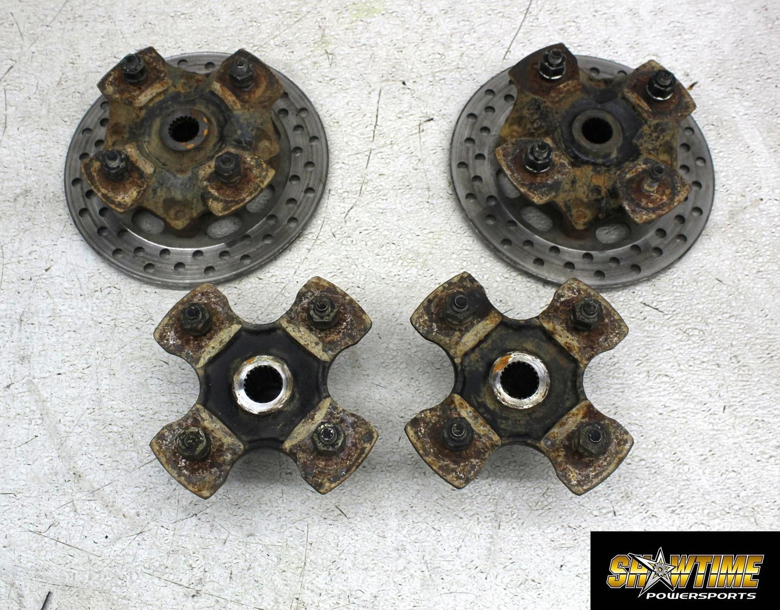 05-07 SUZUKI KING QUAD 700 LTA700X FRONT REAR WHEEL RIGHT LEFT HUBS HUB ROTORS