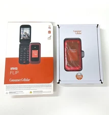 IRIS FLIP SH3320 8GB CONSUMER CELLULAR LOCKED BRAND NEW RED COLOR