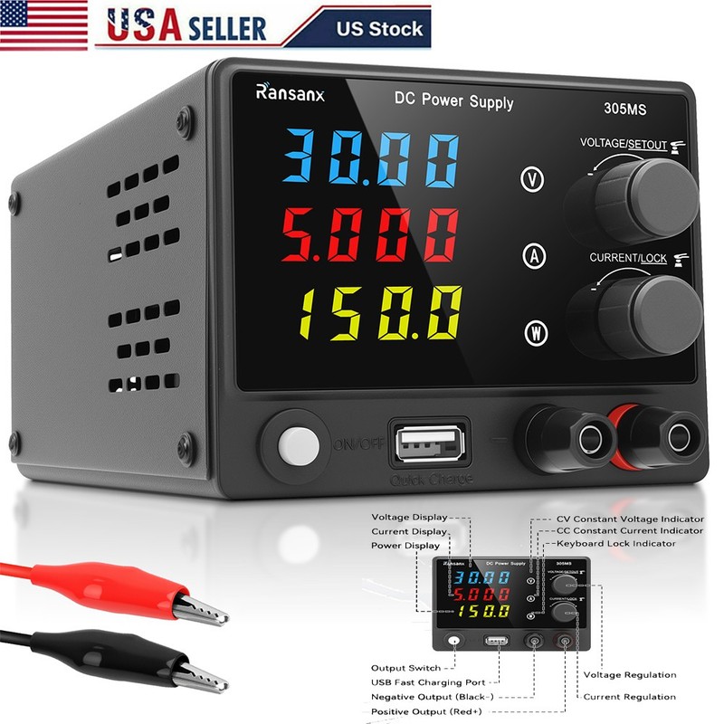 0-30V 5A adjustable Lab DC power supply Bench Variable Regulated DC power Source