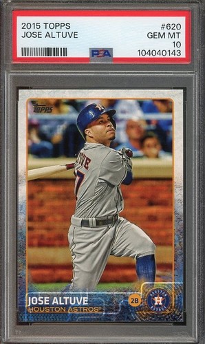 2015 Topps #620 Jose Altuve GEM-MT PSA 10 Houston Astros 0143