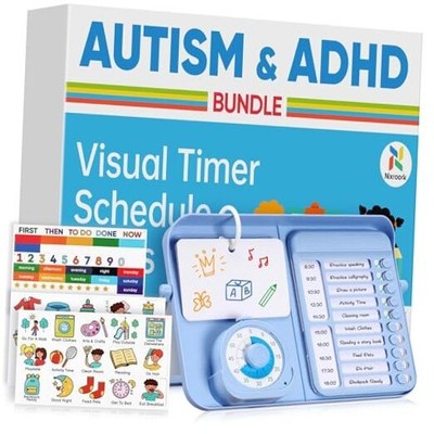5-in-1 Visual Timer and Schedule Planner for Kids with ADHD & Autism   Blue