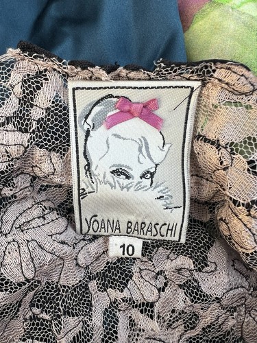 Anthropologie Yoana Baraschi Lace Soutache Dress Scoop-Neck Black 10 - Picture 4 of 20