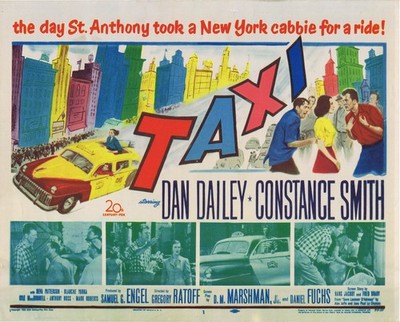 TAXI Original Title Lobby Card Dan Dailey Constance Smith St Anthony 1953