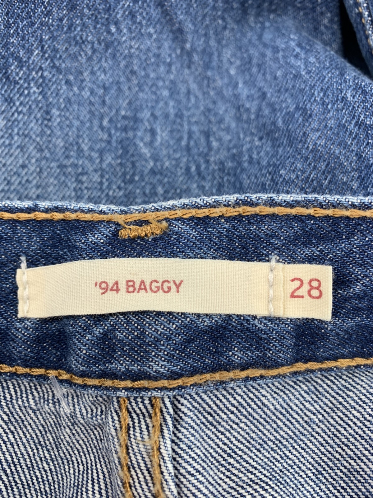 Levis Jeans Womens 28 Blue 94 Baggy Wide Leg Denim Pants Medium Wash thumbnail 3