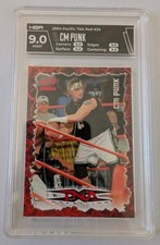 Cm Punk 2004 Pacific TNA #34 Red Parallel Rookie Card HGA 9 Graded WWE Rare RC