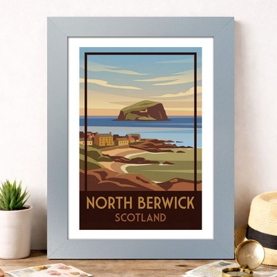 North Berwick, Scotland Travel Poster Giclee Art Print 418-1