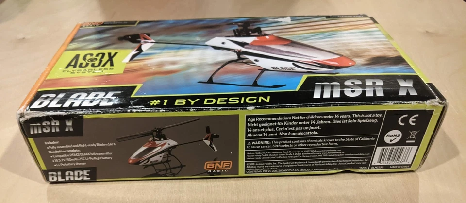 Used Blade MSRX MSR X BNF RC Remote Control Electric Helicopter BLH3250 - Image 3 of 4