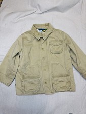 Gap Kids Khaki Barn Coat Utility Jacket Size 5 Corduroy Collar Lined