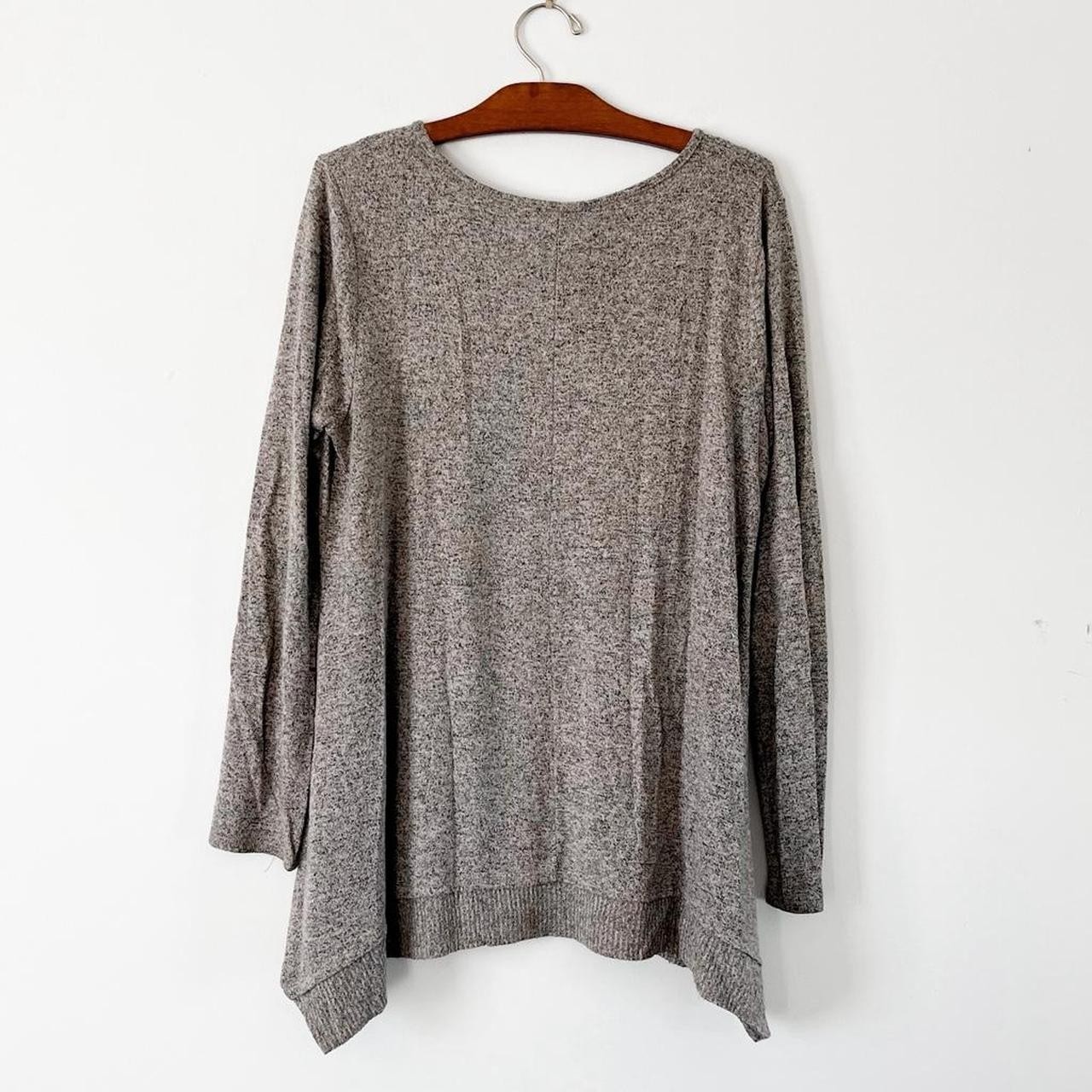 Soft Surroundings Oversized Split Hem V-Neck Swea… - image 6