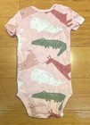 Carter's Pink Animal Print One-Piece for Baby 12 Months Short Sleeve — photo 3