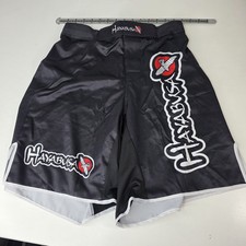 Boys Hayabusa Hexagon MMA Shorts Black Xl  Youth Combat Sports Jui Jitsu Rare