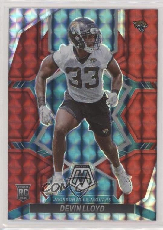 2022 Panini Mosaic Rookies Red Mosaic Prizm Devin Lloyd #375 Rookie RC 0y59