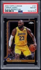 2025 TOPPS CHROME BLACK REFRACTOR #127 LEBRON JAMES 8/10 PSA 8
