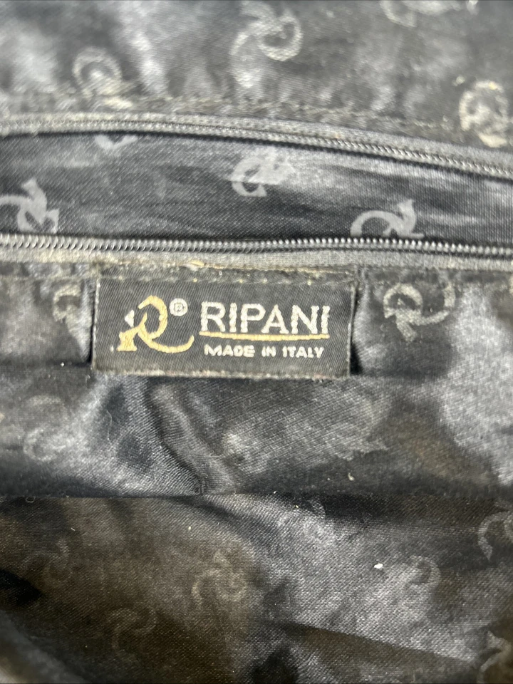 Черная итальянская кожаная сумочка Ripani с двумя карманами - Изображение 4 из 4