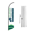 CLEAN TRUCK CHECK Credentialed Tester 12FT Tall Swooper Feather Flag with...