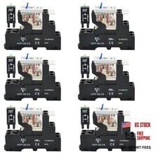 UL Listed 6 Pcs 8-Amp Electromagnetic Relay 24V DC Relay 6Pcs 8 Pin- 8A DC 24V