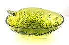 Vintage Indiana Glass Dark Green Avocado Olive Serving Salad Fruit Bowl