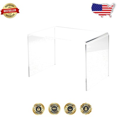 Modern Rectangular Acrylic Display Riser - Perfect for Collectibles, 8''H x 12''W