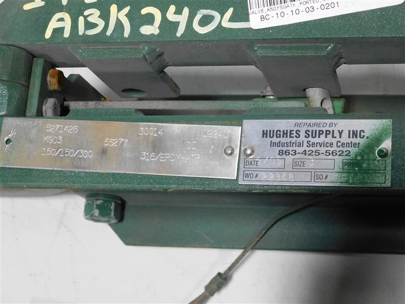 USADO 3" Clarkson KGD3 Bidireccional Estilo Oblea Lodos Cuchillo Válvula de Compuerta Foto 3 de 4