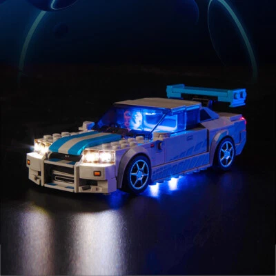 LocoLee LED Licht Kit für Lego 76917 Speed Champions Nissan Skyline GT-R (R34)