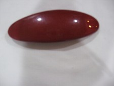 Vintage Red Oval Hair Barrette/France