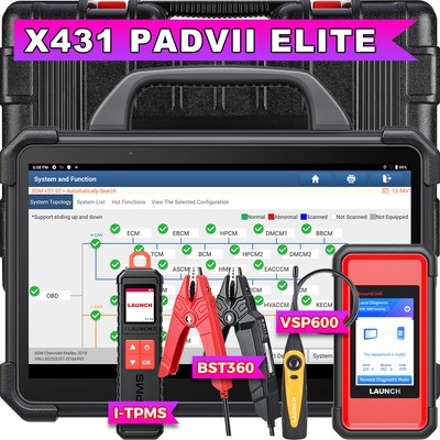 LAUNCH Diagnosegerät X431 PAD 7 Elite ECU Programmier mit i-TPMS BST360 VSP600