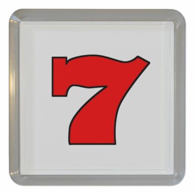 Obstautomat Lucky Seven Kunststoff Teeuntersetzer Bierdeckel Kunststoff (95 mm x 95 mm)