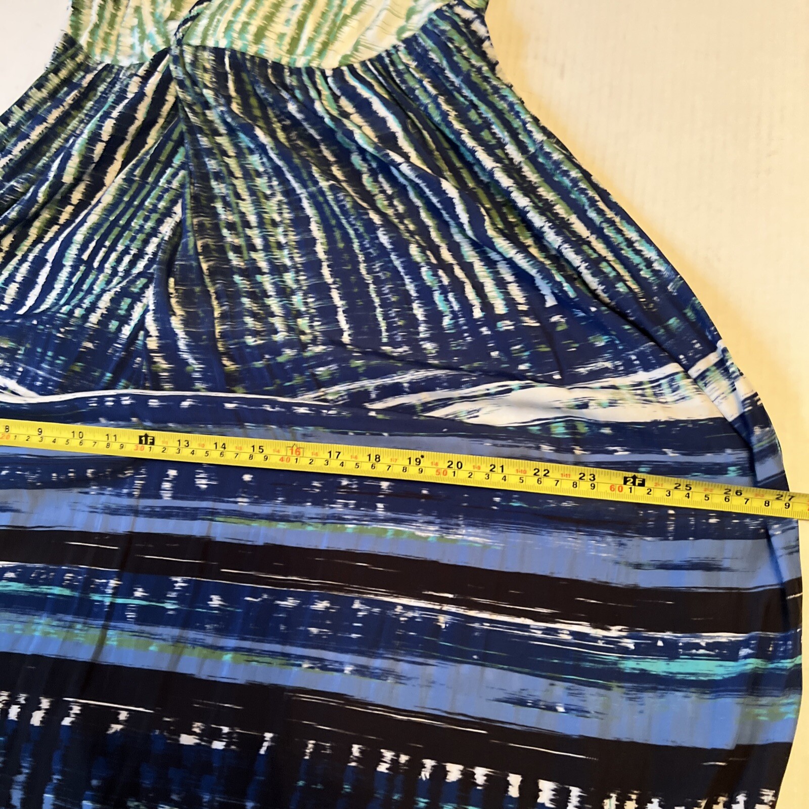 Ramy Brook XS-S Revolve Ella Dress VNeck Midi Sleeveless Blue Multicolor BohoEUC thumbnail 6