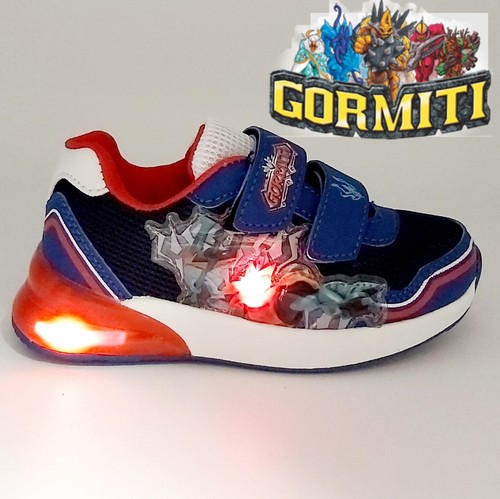 scarpe GORMITI con luci led luminose da bambino ginnastica per bimbo a  strappo | eBay