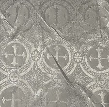 Silver White Metallic Church Cross Brocade Fabric 60 Width Sold By The Yard