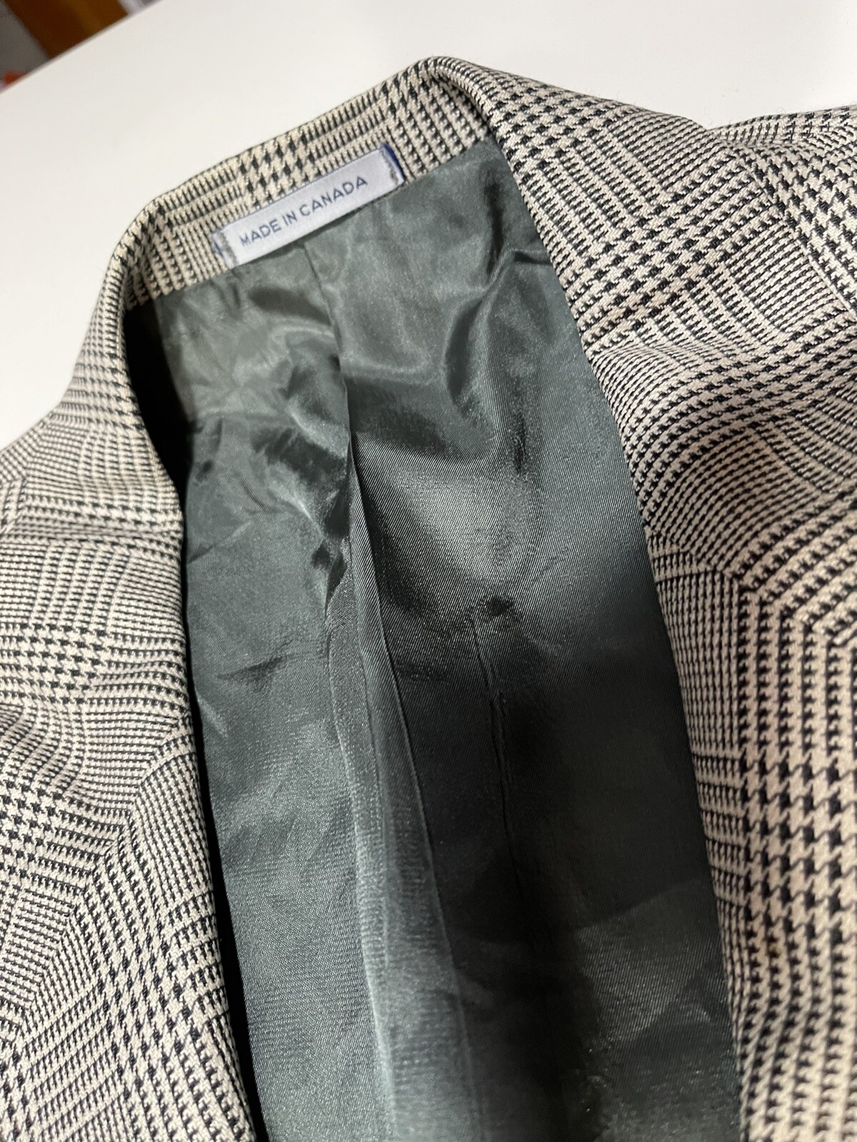 Blazer giacca tuta vintage Sì Saint Laurent taglia 42 nero bianco YSL